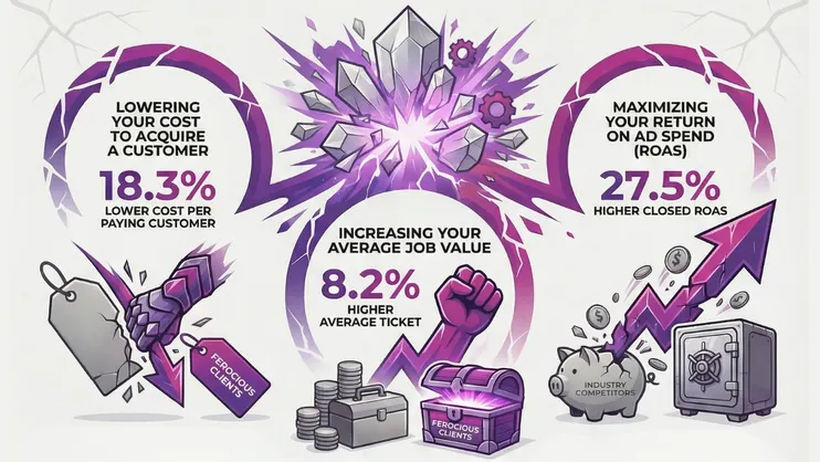 Infographic of 2025 Q4 results for advertising