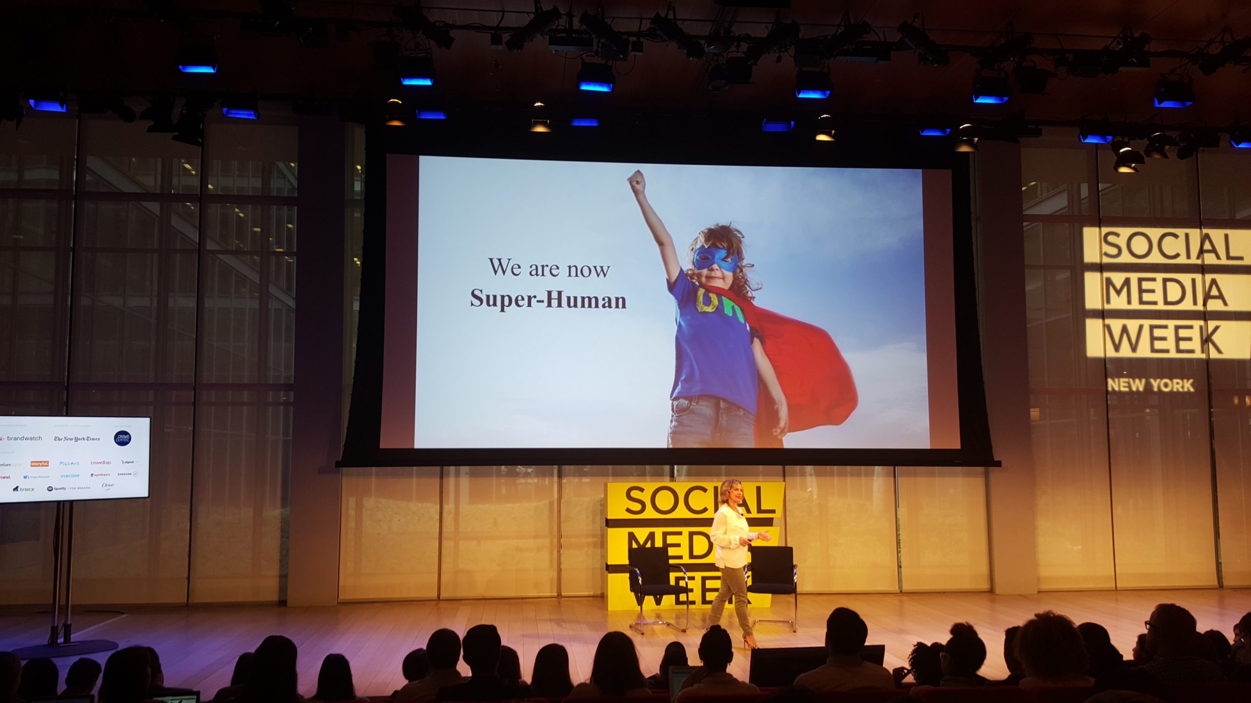 Michelle Klein presenting The Future of Communication at social media week in New York