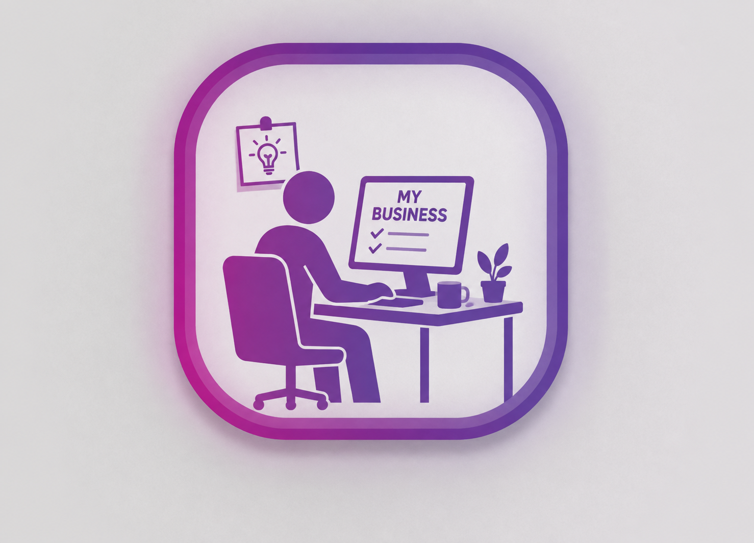 Man sitting at desk at computer.